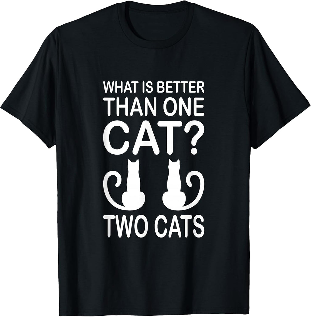 Unisex-Adults Cat-Themed T-Shirt Black Small Classic Fit Short Sleeve