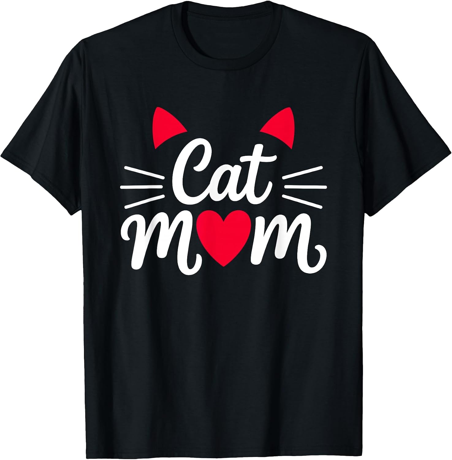 Cat Mom Cute Funny Women's Feline Lover Art Graphic T-Shirt