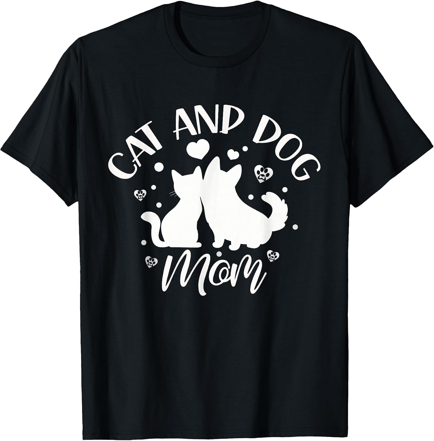 Cat and Dog Mum Girls Cats Lovers Dogs Mother T-Shirt