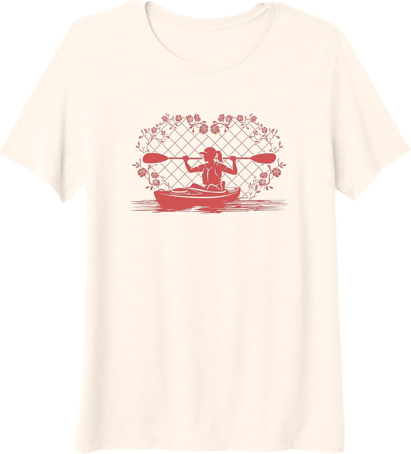 Vintage Floral Style Kayak Paddling For Women