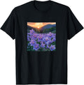 Columbine Flower Field Beautiful Sunset Merch