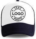 Bulk Custom Hats Made in USA Design Your Own Text Name Logo Photo, Personalized Baseball Hat for Men & Women Sports