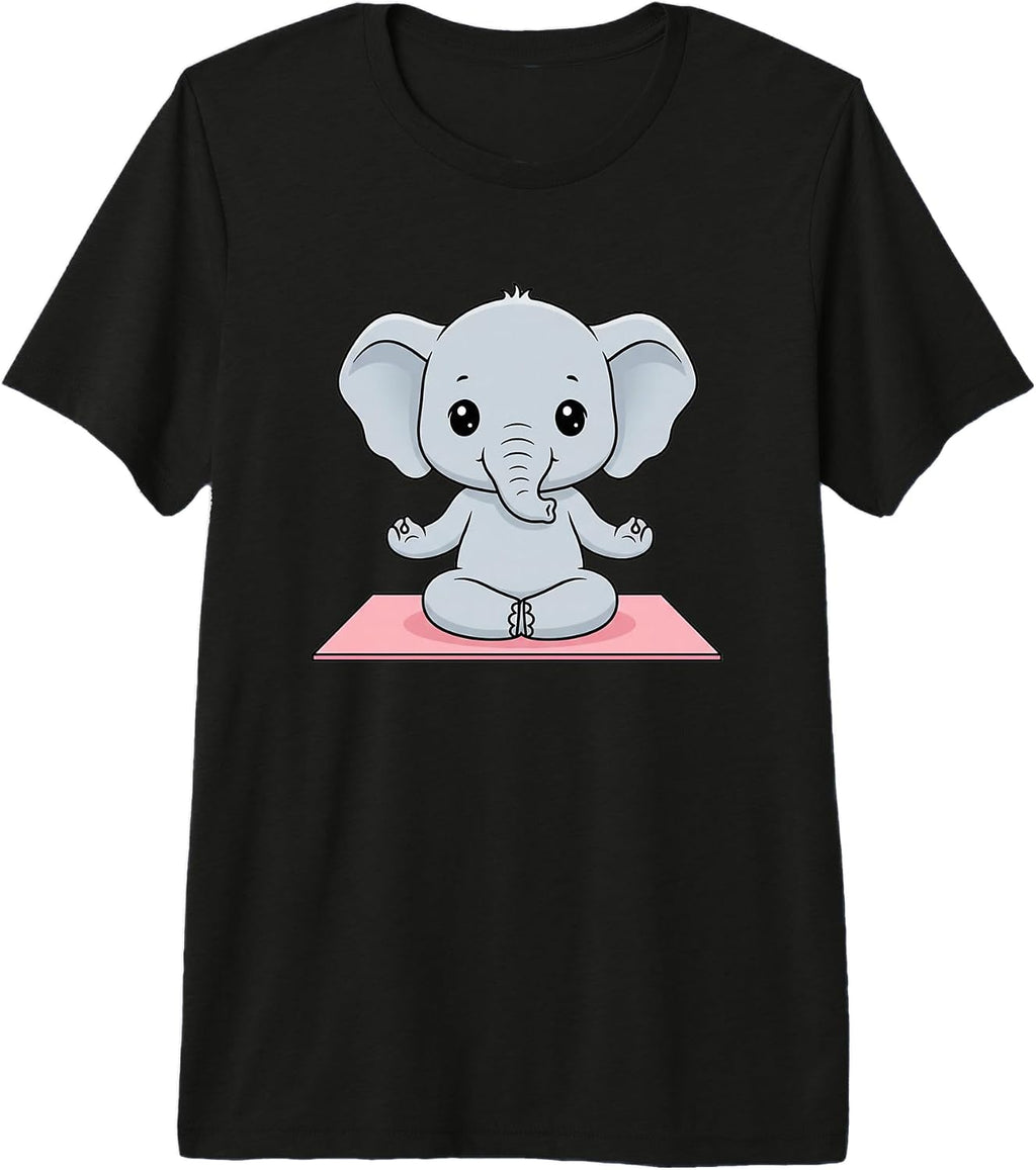 Cute Baby Elephant Yoga Meditation Lovers