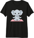 Cute Baby Elephant Yoga Meditation Lovers