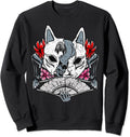 Japanese Anime Mask Kitsune Style Samurai Oni Monster Sweatshirt