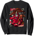 Oni Mask Samurai Japanese Kanji Art Illustration Sweatshirt