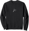 Monogram Initial Letter J Heart Outline Minimalist Design Sweatshirt