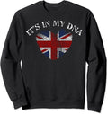 British Union Jack DNA UK Flag Gift Sweatshirt Sweatshirt