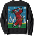 Santa Claus Playing Golf Funny Golfer Ugly Christmas Sweater Sweatshirt