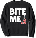 Bite Me Sweatshirt Worm On Hook Fish Funny Fishing