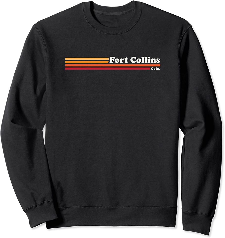 Vintage 1980s Graphic Style Fort Collins Colorado Sweatshirt
