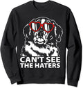 Can't See The Haters St Bernard With Glasses Sweatshirt