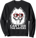 Can't See The Haters Samoyed With Glasses Sweatshirt