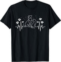 Line Art Veterinary Heartbeat Dog and Cat Lovers Vet Tech T-Shirt