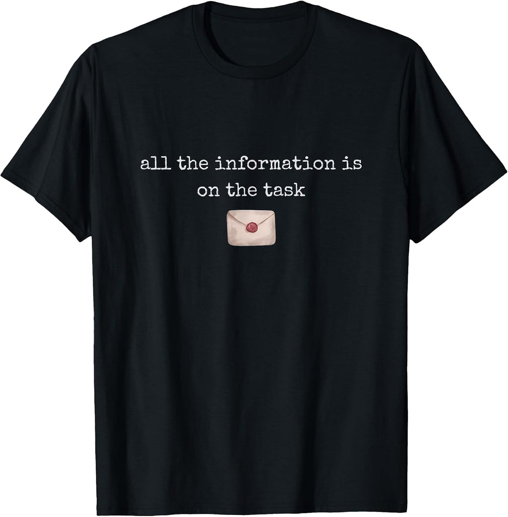 Task Instructions Quote Workplace Sarcasm Womens
