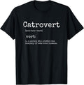 Cat Gifts for Women Funny Cat Lover Catrovert T-Shirt