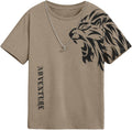 Boy's Letter Print T Shirts Crew Neck Short Sleeve Graphic Tees Tops