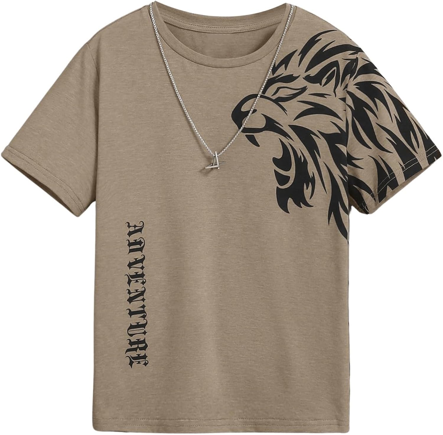 Boy's Letter Print T Shirts Crew Neck Short Sleeve Graphic Tees Tops