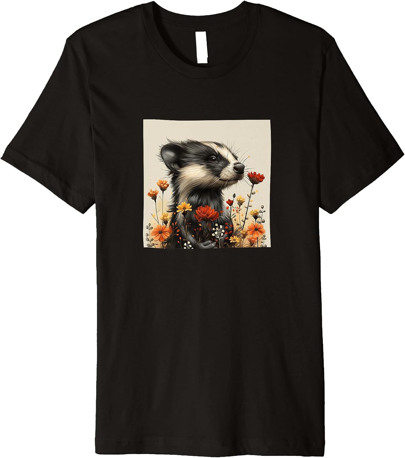 Skunk Cottagecore Botanical Flowers Merch