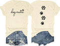 Mama Shirt Dog Mom Shirt Funny Dog Paw Graphic Letter Tee Shirts with Pockets Pets Lover Short Sleeve Tops