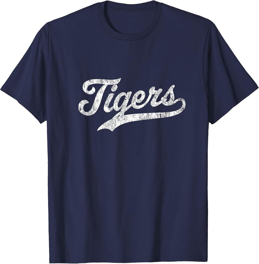 Tigers Mascot T Shirt Vintage Sports Name Tee Design T-Shirt