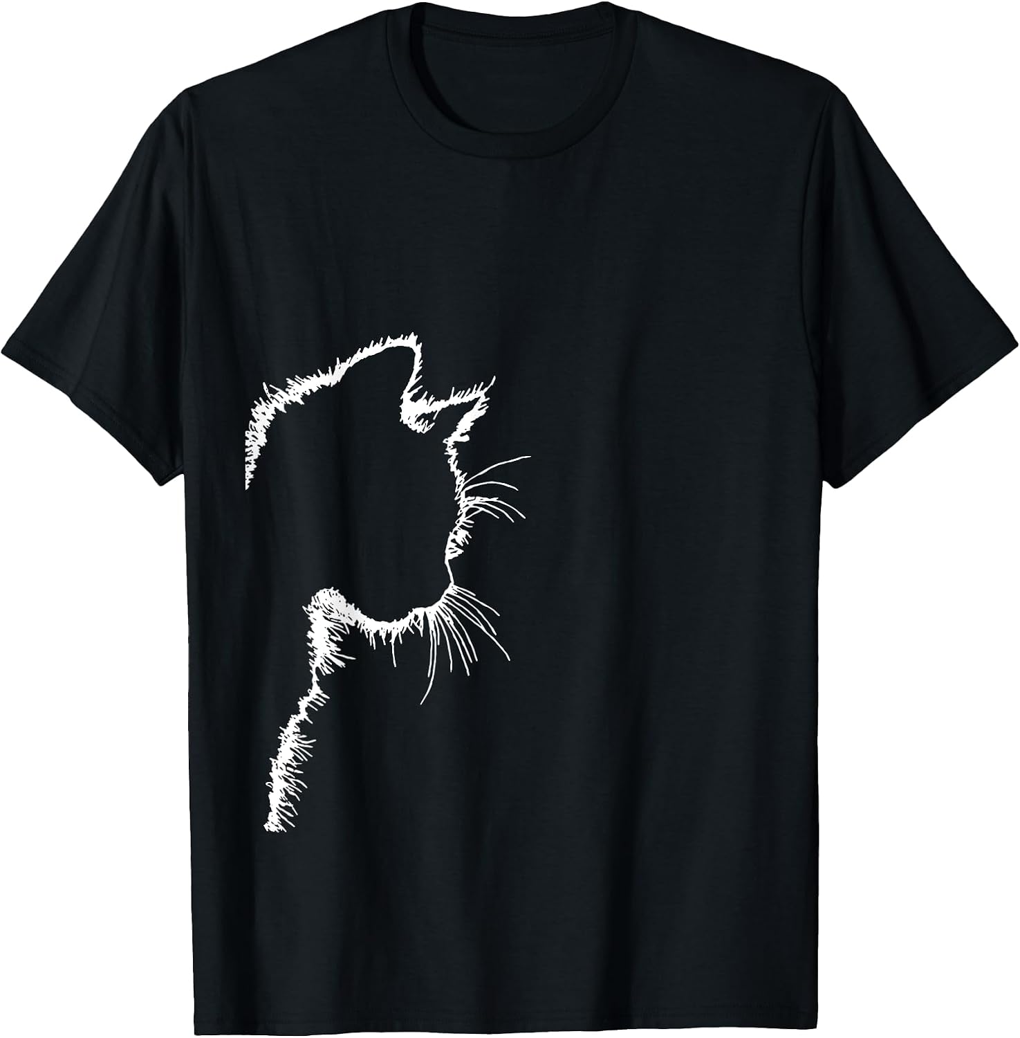 Cute Cat Mom Dad Lover Motif Design Silhouette Drawing T-Shirt