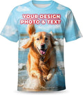 Custom All Over Print T-Shirt - Personalized T-Shirt with Photo, Picture, Text - Gift for Men, Women - Camiseta Personalizada