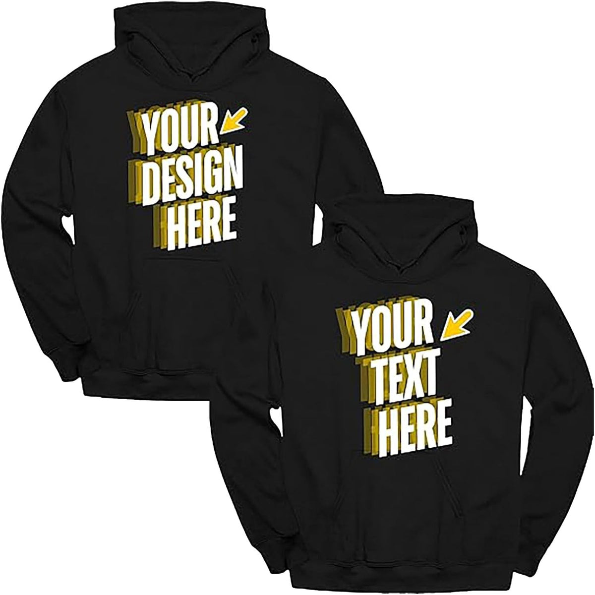 Custom Hoodie for Men & Women | Personalized Gift for Boyfiend, Girlfriend | Customized Front & Back Printed Hoodie