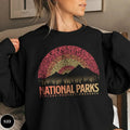 63 National Parks Sunset Tshirt Sweatshirt Hoodie, Usaa National Parks Gift, Granola Girl Gift, Camping Lover Sweatshirt,...
