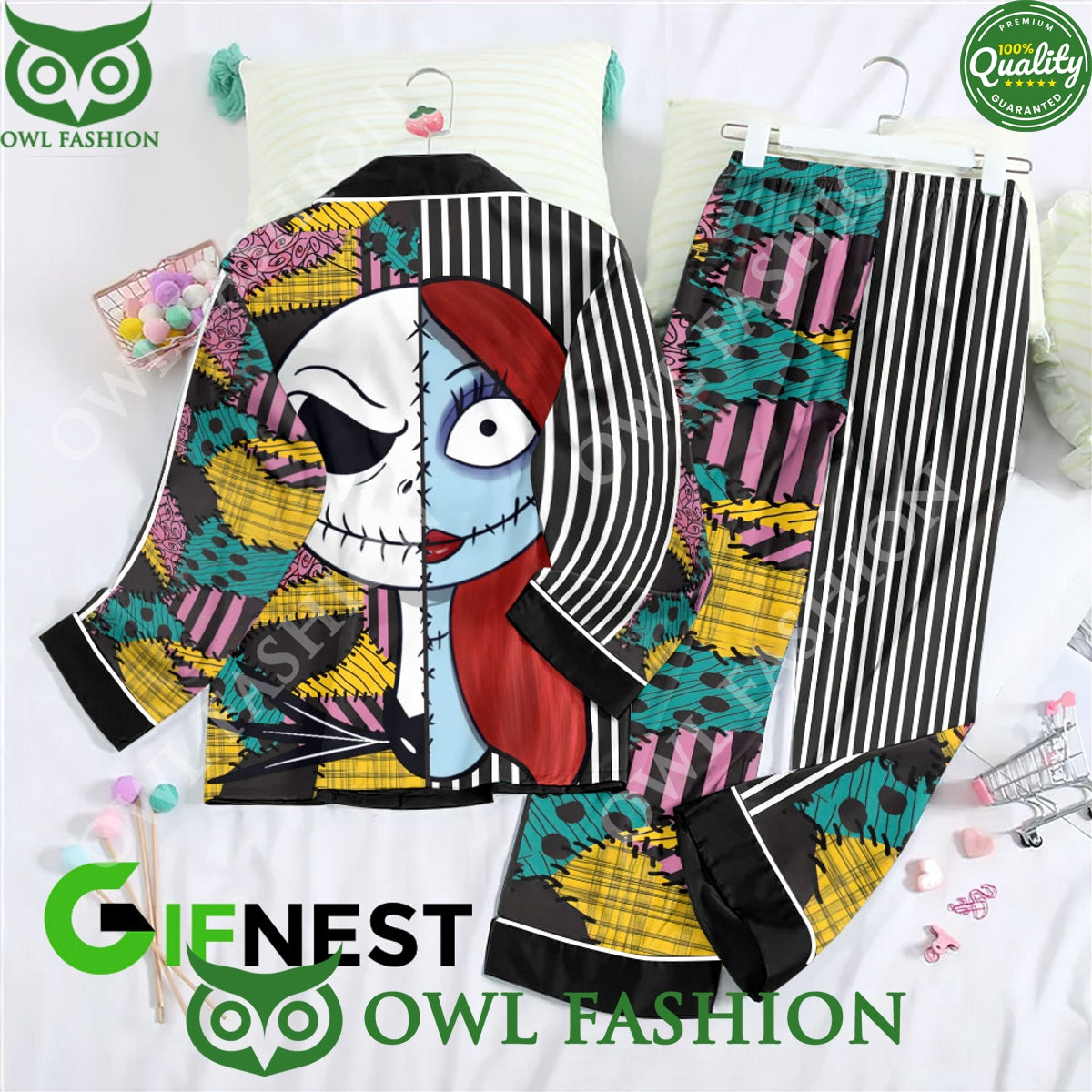 The Nightmare Before Christmas Halloween Horror Pajamas Set