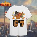 67 Thankgiving Day Turkey Dabbing Chicken Teacher shirt