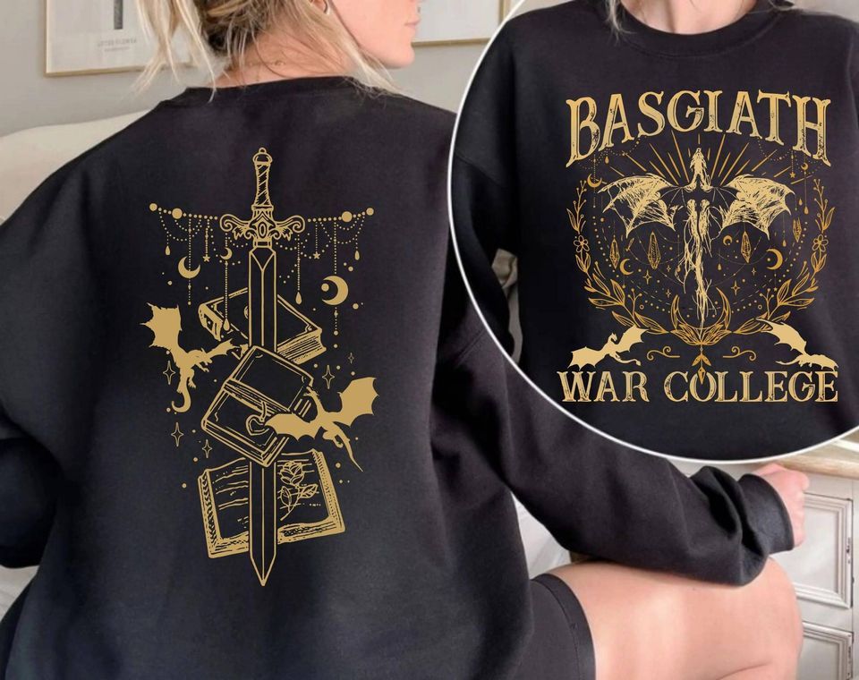 Basgiath College Double Sided Sweatshirt, Fourth Wing Sweatshirt