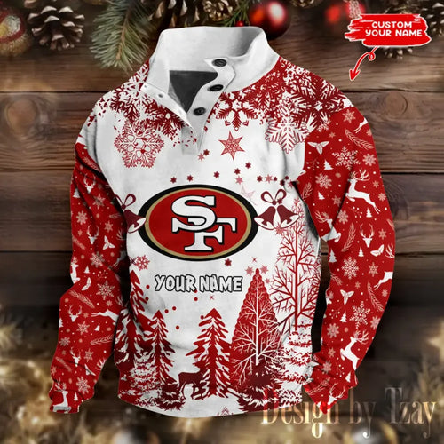 49er Christmas Double Stand Collar Sport Sweatshirt