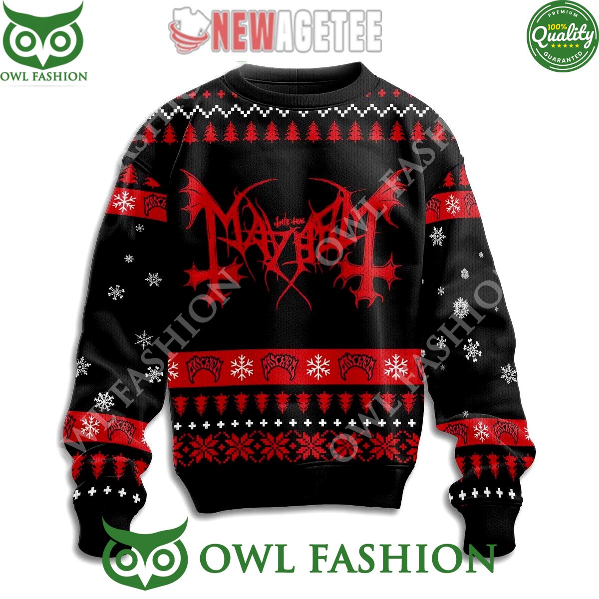 Mayhem Death Black Evil Olso May 11th 2024 Ugly Christmas Sweater
