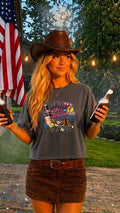 She's From Texas Boxy Tee, Retro Western Longhorn Shirt