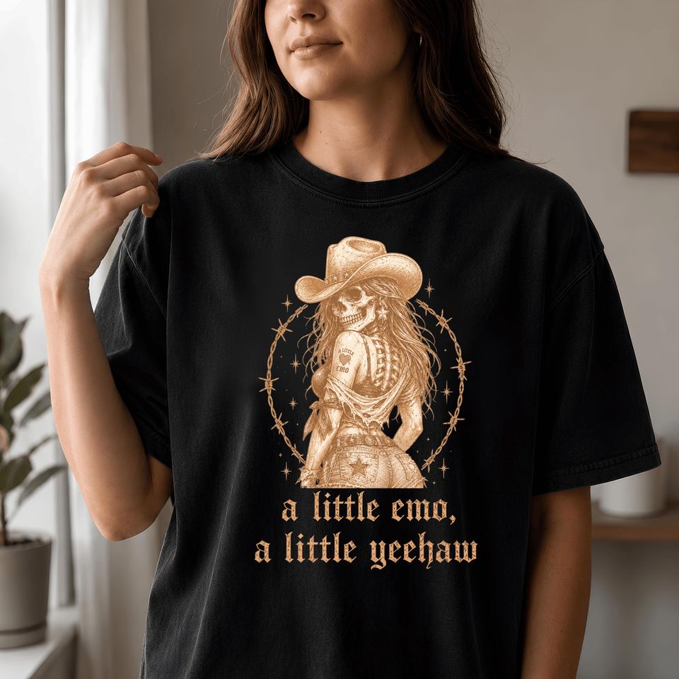 Women's Boxy Emo Western Graphic Tee