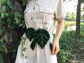 Set of 2, 3 Handcrafted Druid Leaf Pouches: Dice, Crystals, Coins, Elven Renfaire Accessories, Attachable to Belt (Pre-Order)