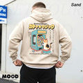 Japanese Cat Gashapon Hoodie, Retro Capsule Toy Harajuku Streetwear, Y2K Oversized Anime Hoodie, Kawaii Japanese Aesthetic Anime Lovers Gift
