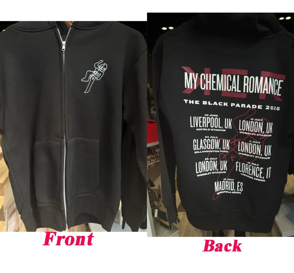 My Chemical Romance The Black Parade UK & Europe Tour 2026 Hoodie zip