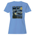 Cats Van Gogh Women's T-Shirt Carolina Blue