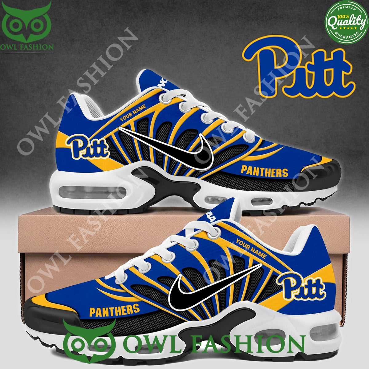 Custom name Pitt Panthers Limited Edition Air Max Sport Shoes