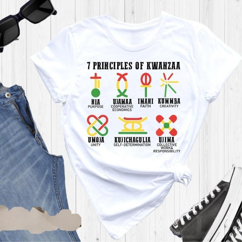 7 Principles Of Kwanzaa Shirt, Nguzo Saba Tee, Jewish Shirt, Happy Kwanzaa Shirt, African American Holiday Tee, Kwanzaa Celebration
