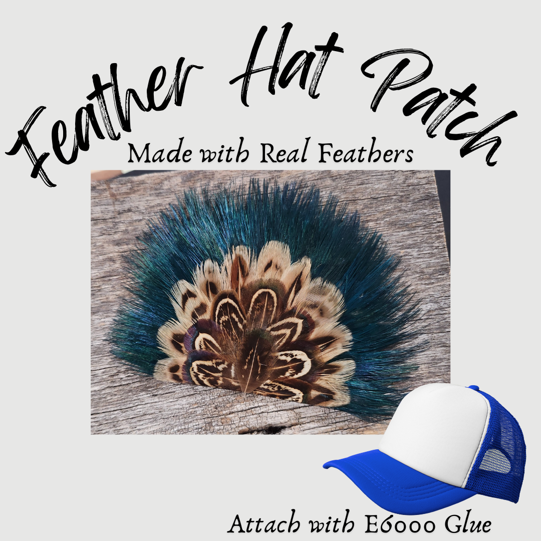 Western Feather Crown Fan Patch Diy Trucker Hat Bar Supplies