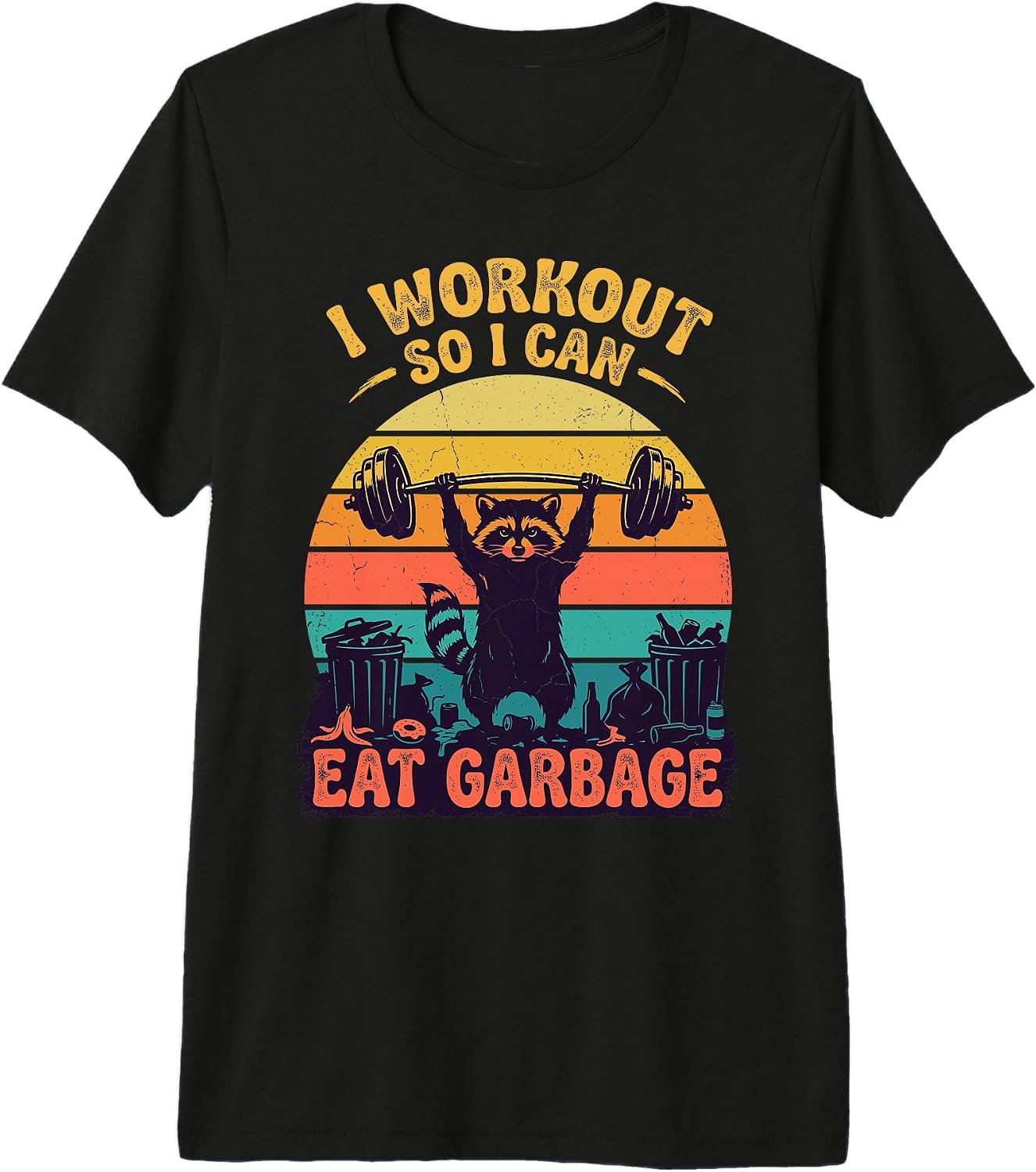 Funny Raccoon Weightlifting Fitness Lover