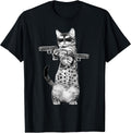 Funny Cat with Guns, Cats Lover T-Shirt