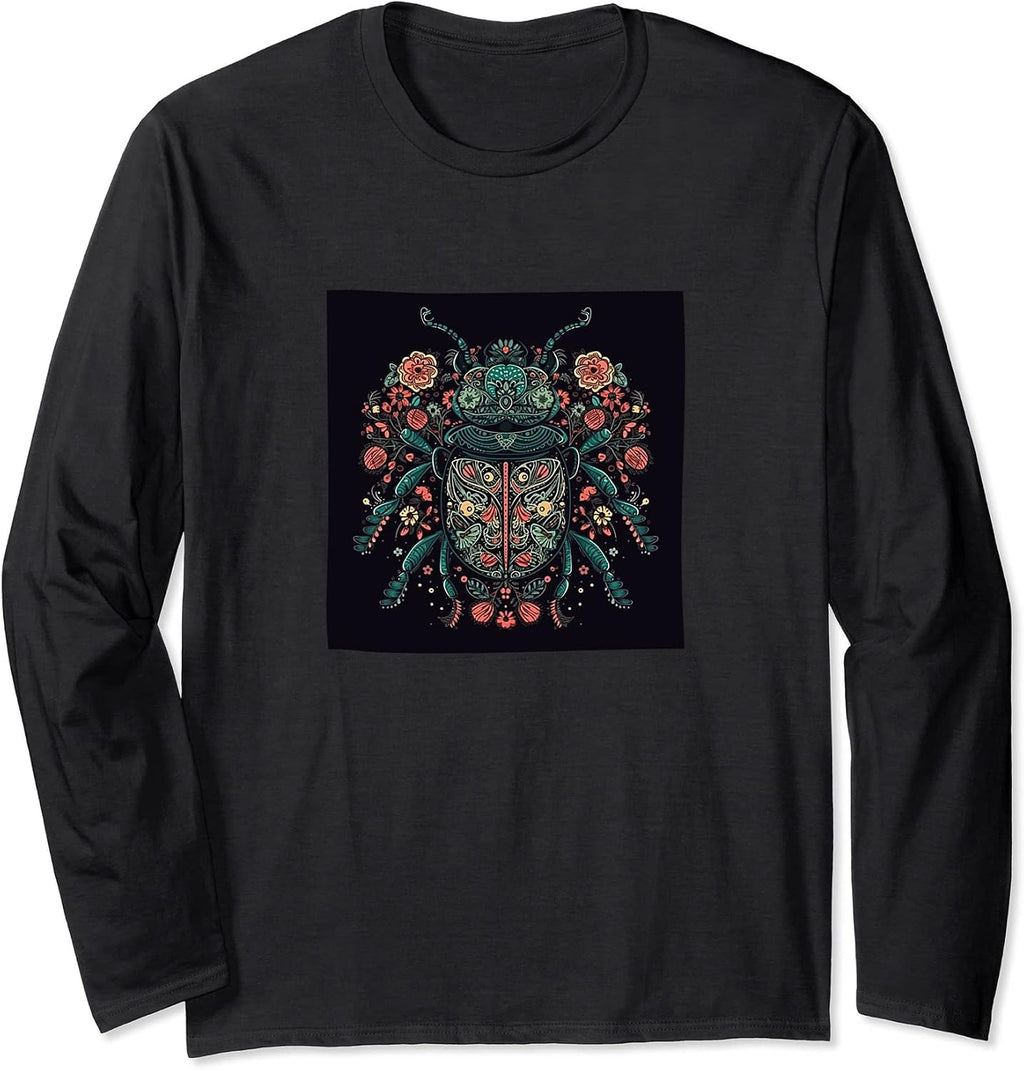 Beetle Bug Flowers Boho Graphic Merch