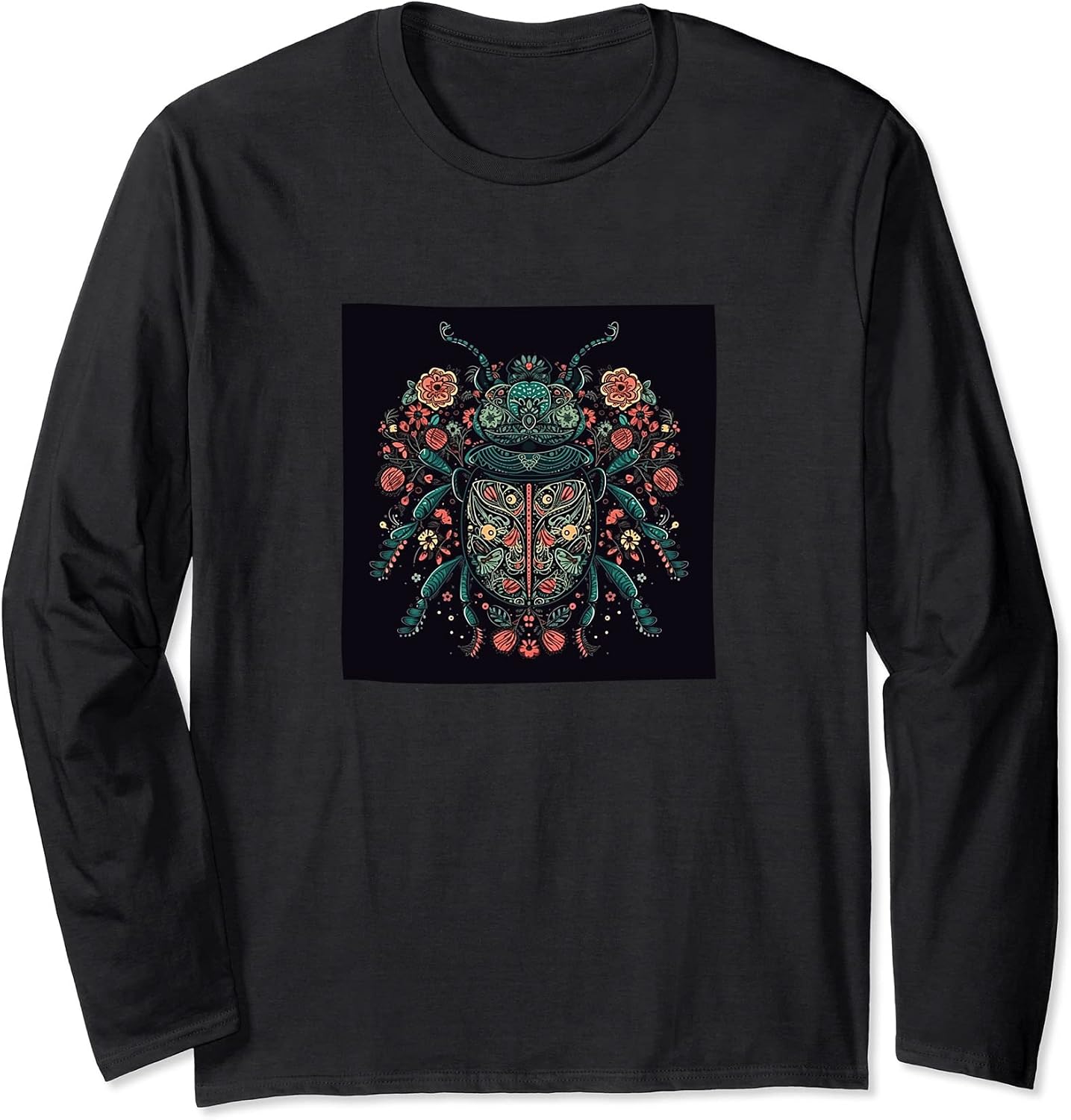 Beetle Bug Flowers Boho Graphic Merch