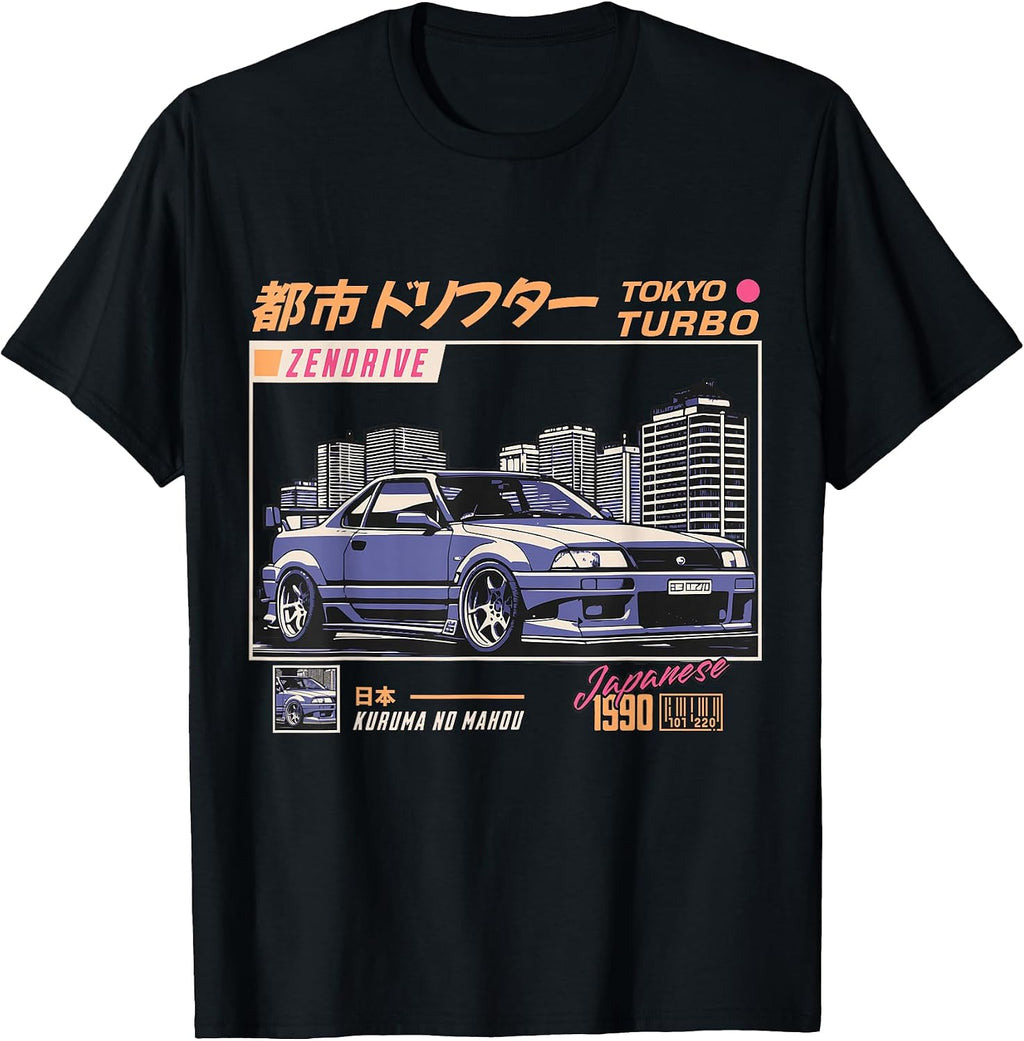 Vintage Japanese JDM Drift Race Car Graphic