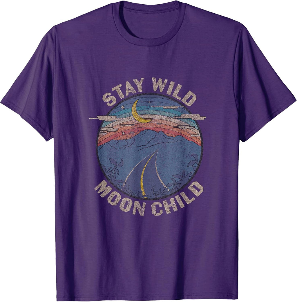 Distressed 70’s Stay Wild Moon Child