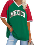 Mexico Shirts for Women Mexico Letters Print T Shirt Mexican Graphic Tees Casual Vacation Short Sleeve Tops